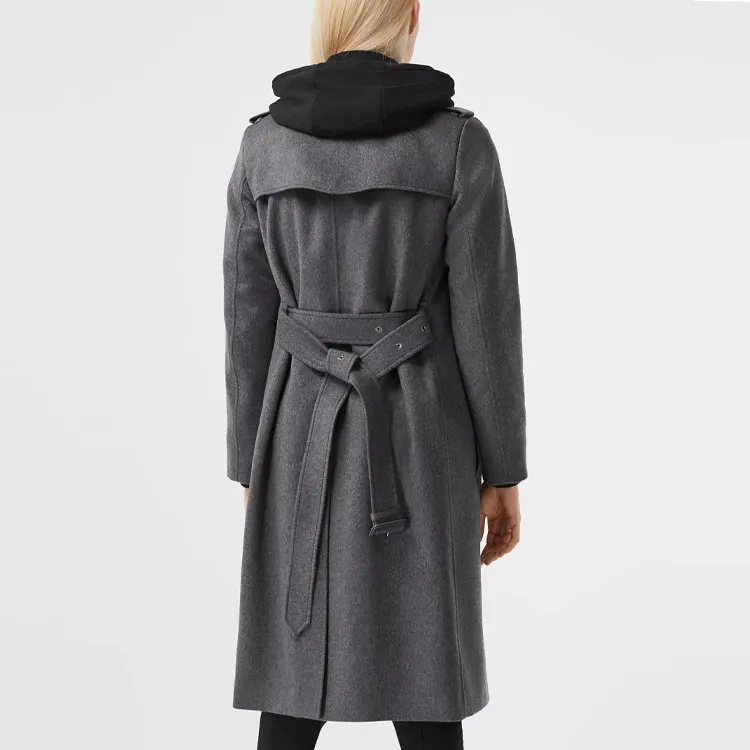 Burberry Trench Coats Women's Medium Heather Gray-2