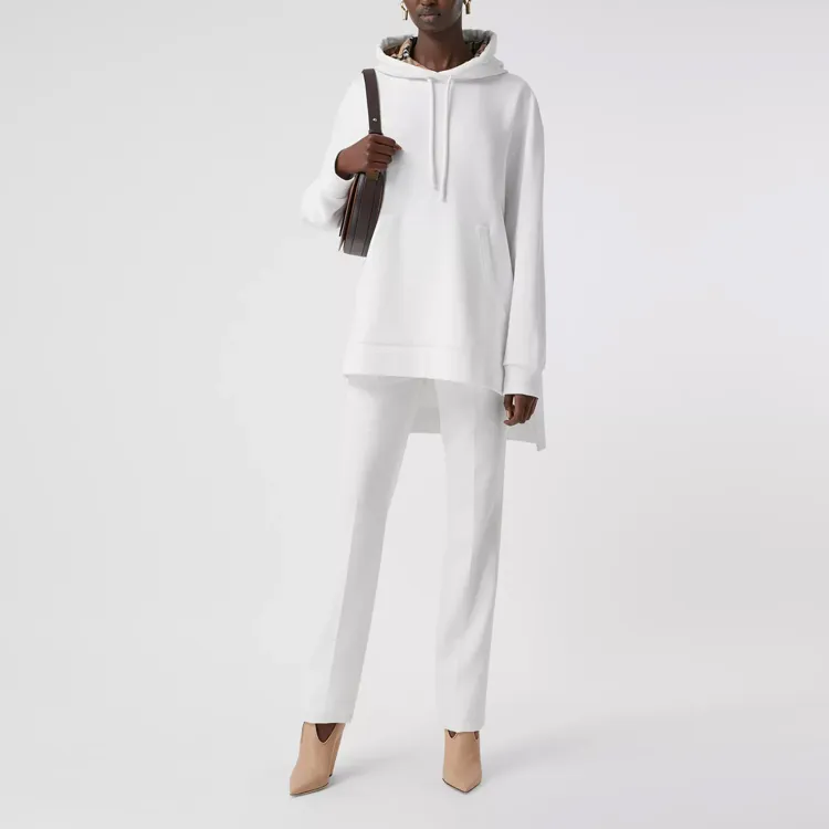 Burberry Oversized High low Hem Hoodie-2