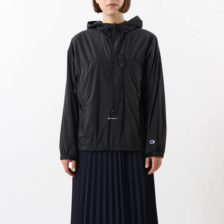 Champion Single-Layer Windbreaker Jacket Japan Version Women's Black-1