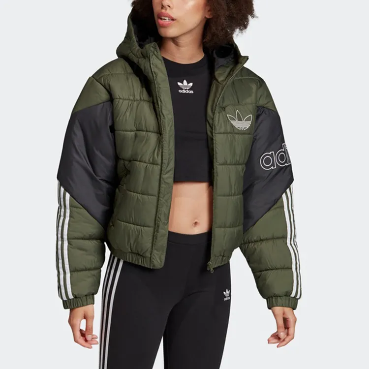 Adidas Originals Puffer Jackets Women's Basic Green-3