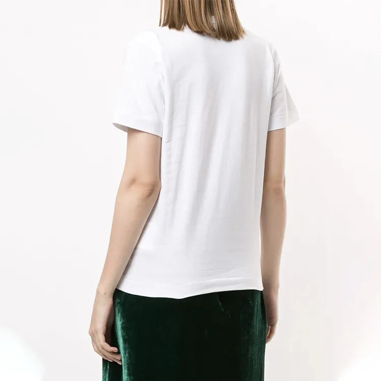 CDG Play Women's Multi Logo Red Heart T-shirt White-3