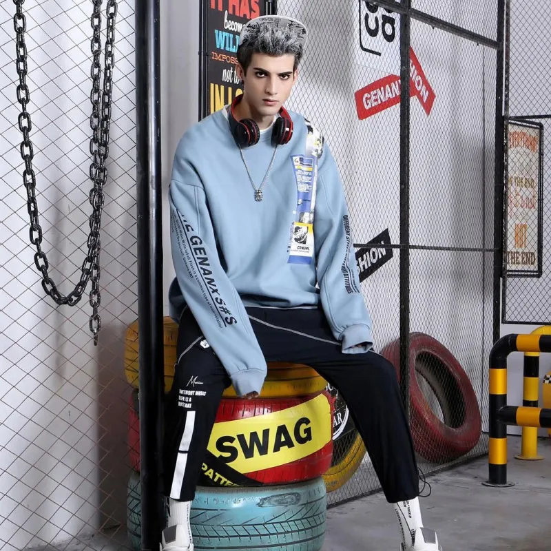 GENANX Sweatshirt Unisex Gray Blue-4