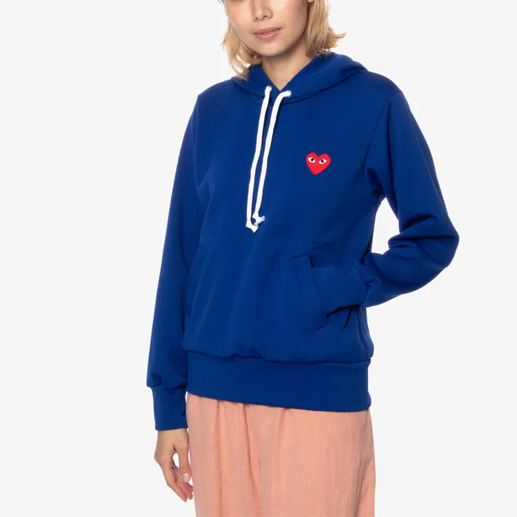 CDG Play Hoodie 'Blue'-3