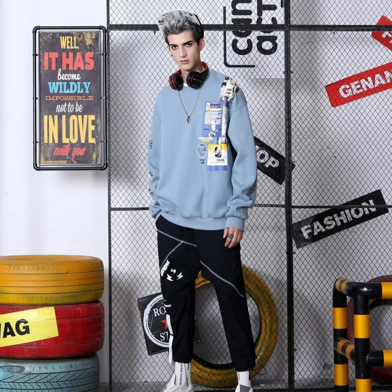GENANX Sweatshirt Unisex Gray Blue-5