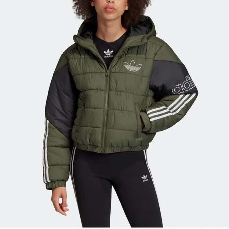 Adidas Originals Puffer Jackets Women's Basic Green-2