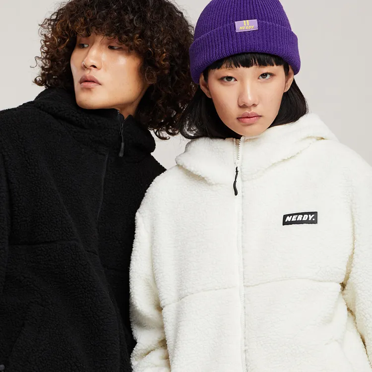 NERDY FW20 Thickened Jacket Unisex White-2