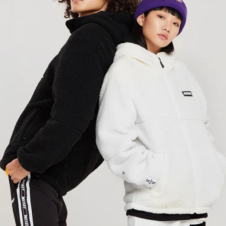 NERDY FW20 Thickened Jacket Unisex White-4