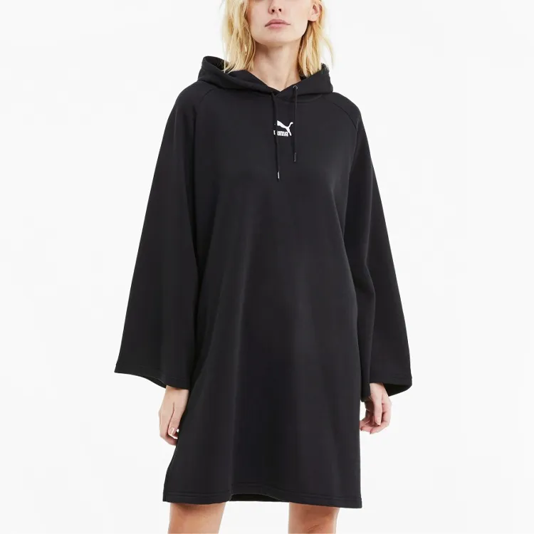 PUMA CLASSICS Long-Sleeved Dresses Women's Black-2