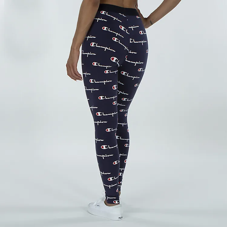 Champion Straight Moderate Casual Pants US Version Women's Blue-3