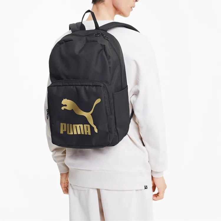 PUMA Fabric Backpack Regular Unisex Black Gold-3