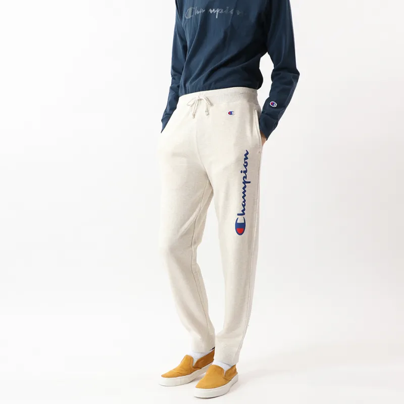 Champion Straight Sports Pants Japan Version Unisex Oatmeal White-5
