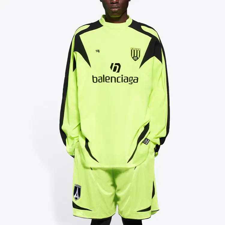 Balenciaga Soccer Long Sleeve T Shirt With Logos-2