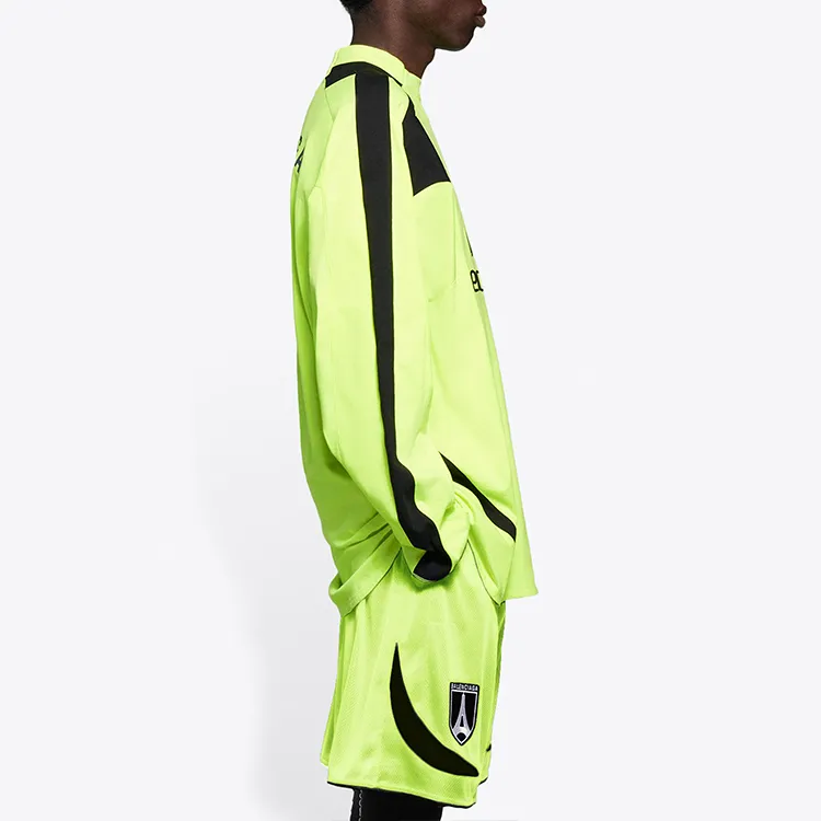 Balenciaga Soccer Long Sleeve T Shirt With Logos-4