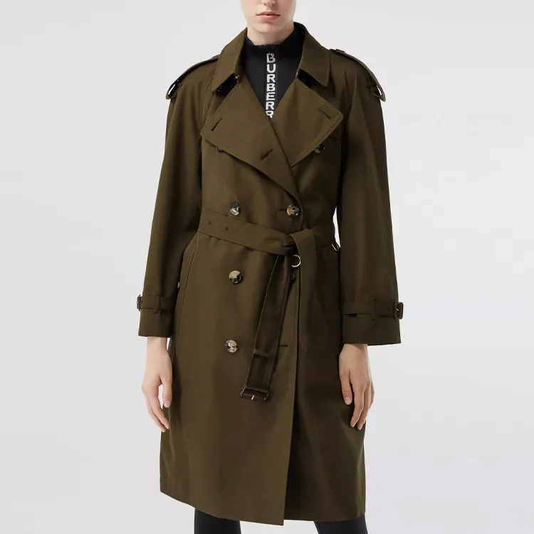 Burberry Trench Coat Women's Dark Army Khaki-1