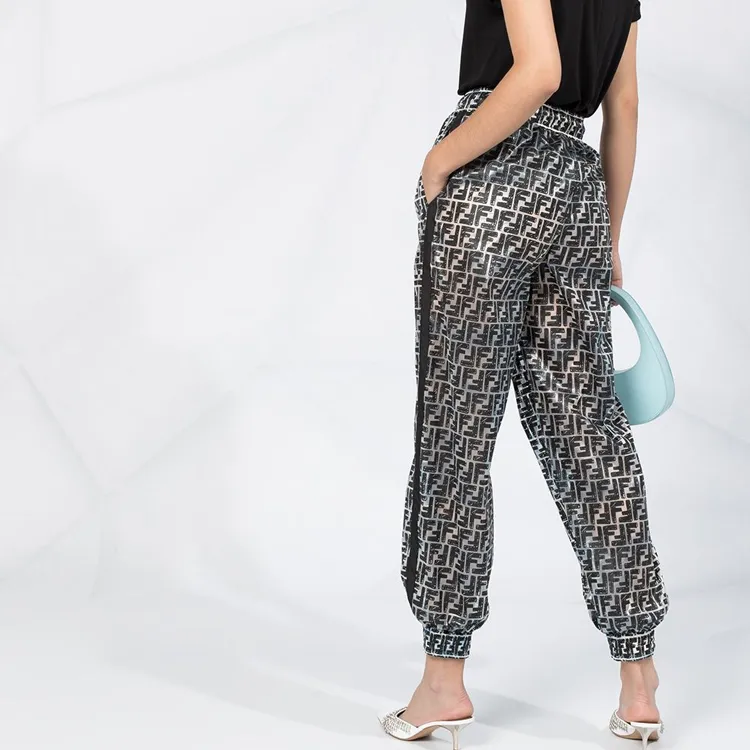 FENDI Casual Pants Women's Black Blue-3