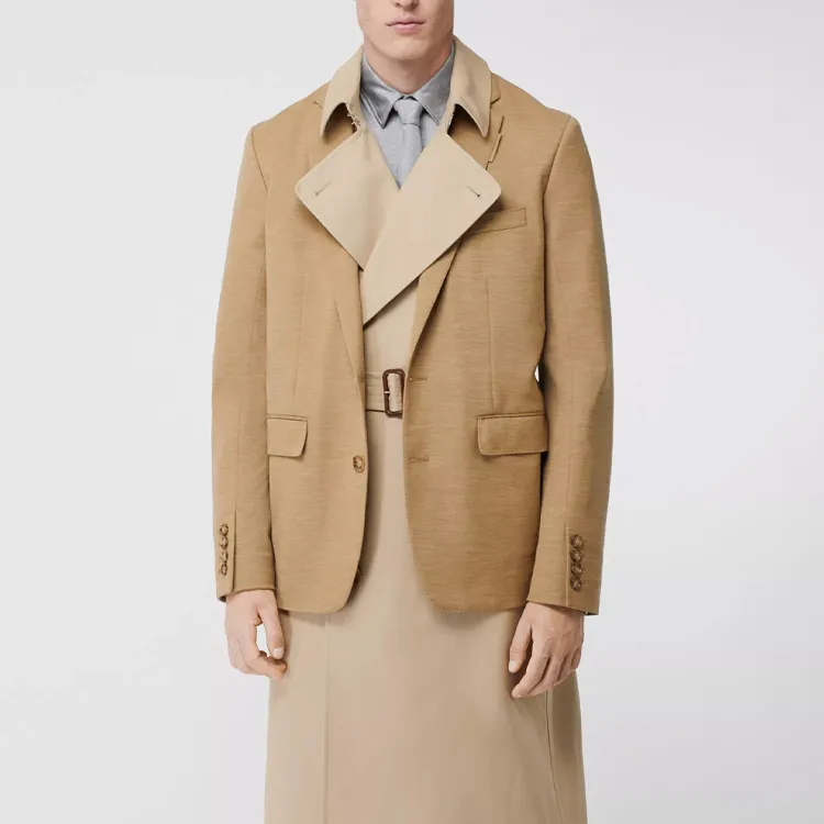 Burberry Trench Coat Men's Beige-1