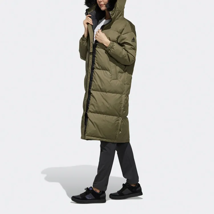 Adidas Down Jackets Women's Original Khaki Brown-4