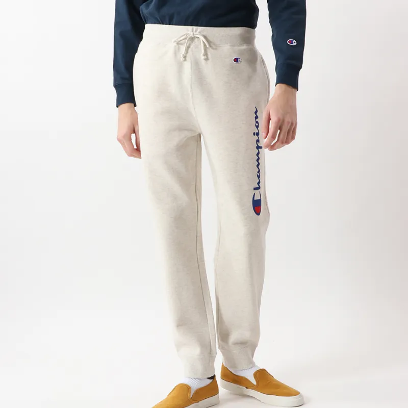 Champion Straight Sports Pants Japan Version Unisex Oatmeal White-2