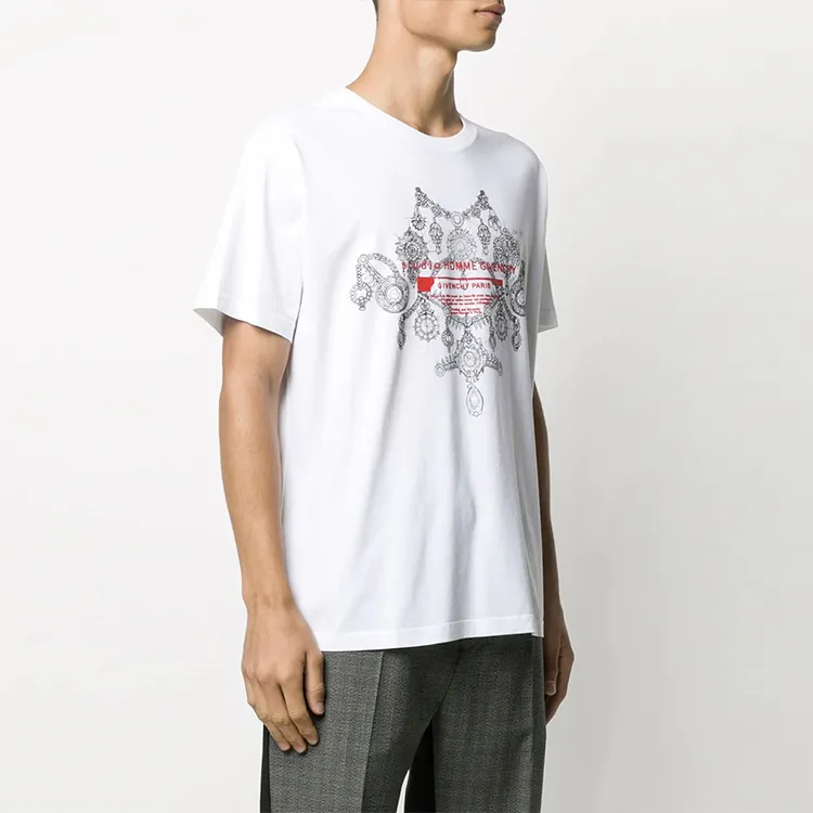 Givenchy T Shirts Men White-4