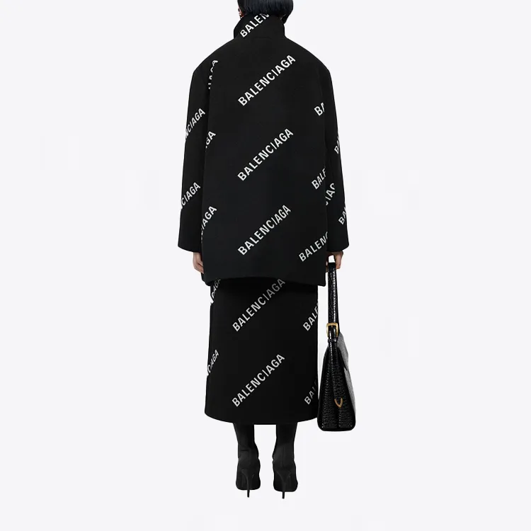 Balenciaga Coats Women's Black-3
