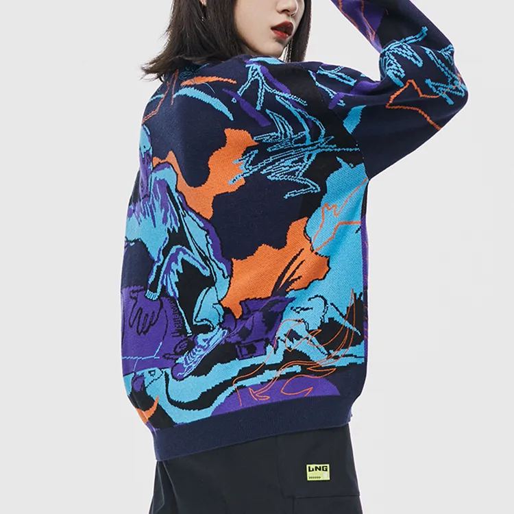 LINING Sweaters Unisex Wasteland Blue-4