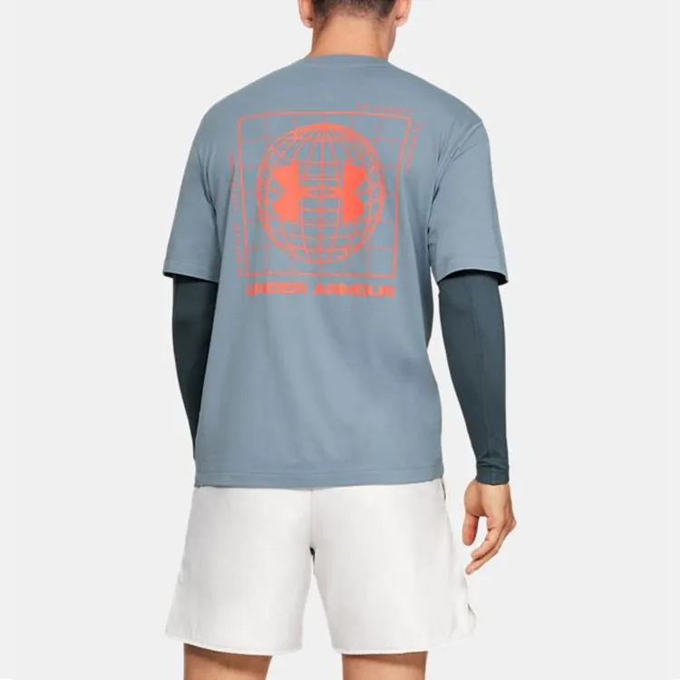 Under Armour T Shirt Men's Gray Blue-2