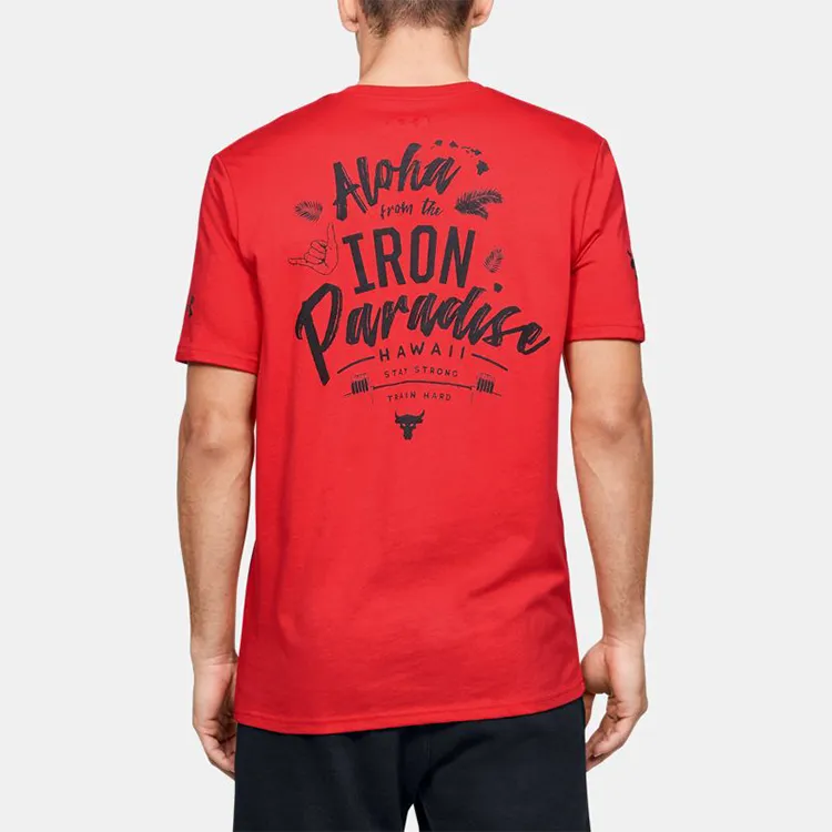 Under Armour Project T Shirts Men Red-3
