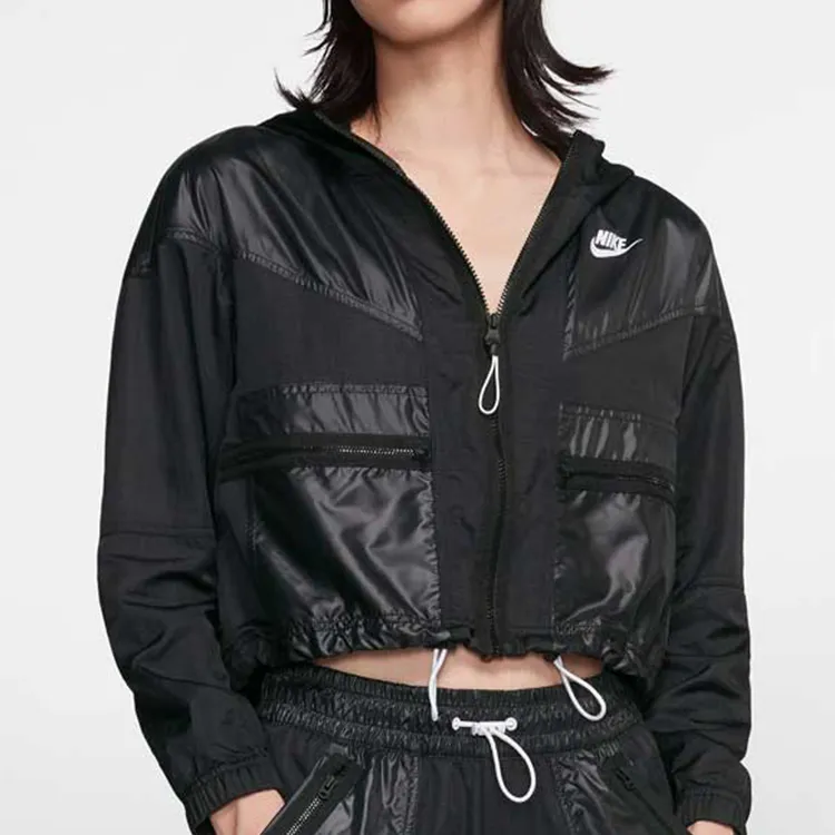 Nike Cropped Coats Women's Black-1