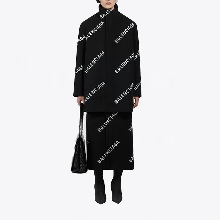 Balenciaga Coats Women's Black-2