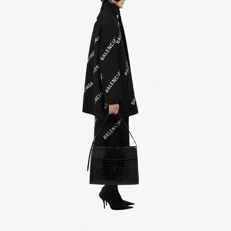 Balenciaga Coats Women's Black-4
