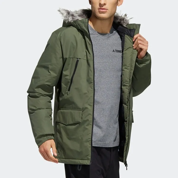 Adidas Parka Coats Men Basic Green-5