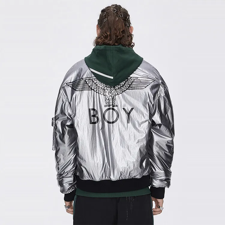 Boy London Puffer Jacket Unisex Silver-3