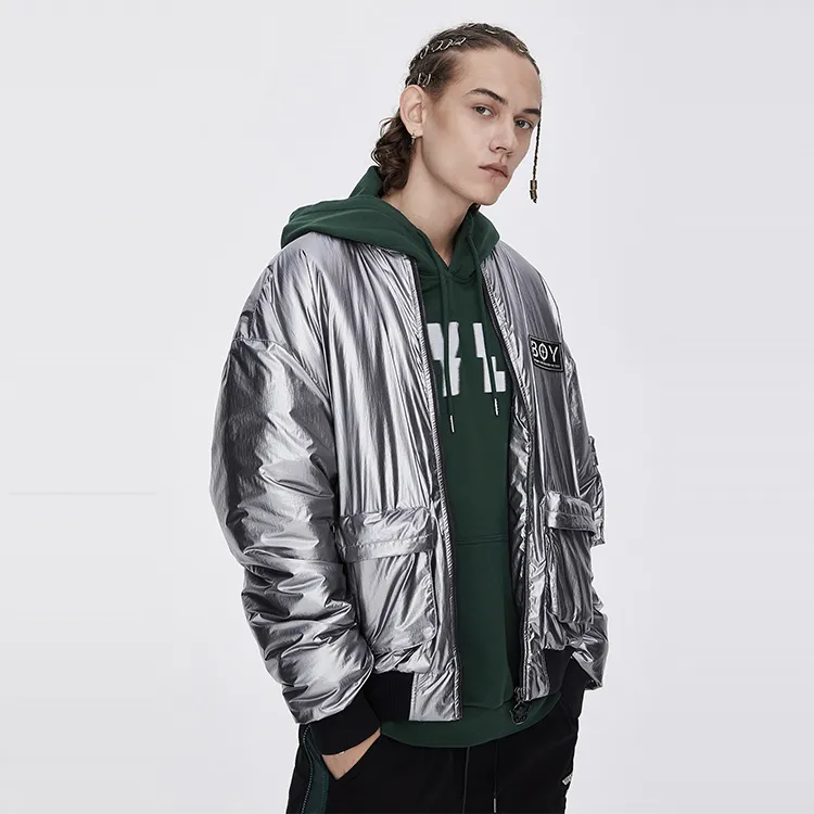 Boy London Puffer Jacket Unisex Silver-6