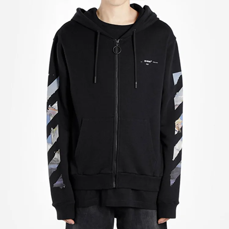 OFF WHITE Edouard Manet Floating Studio Arrows Zip Up Hoodie-2