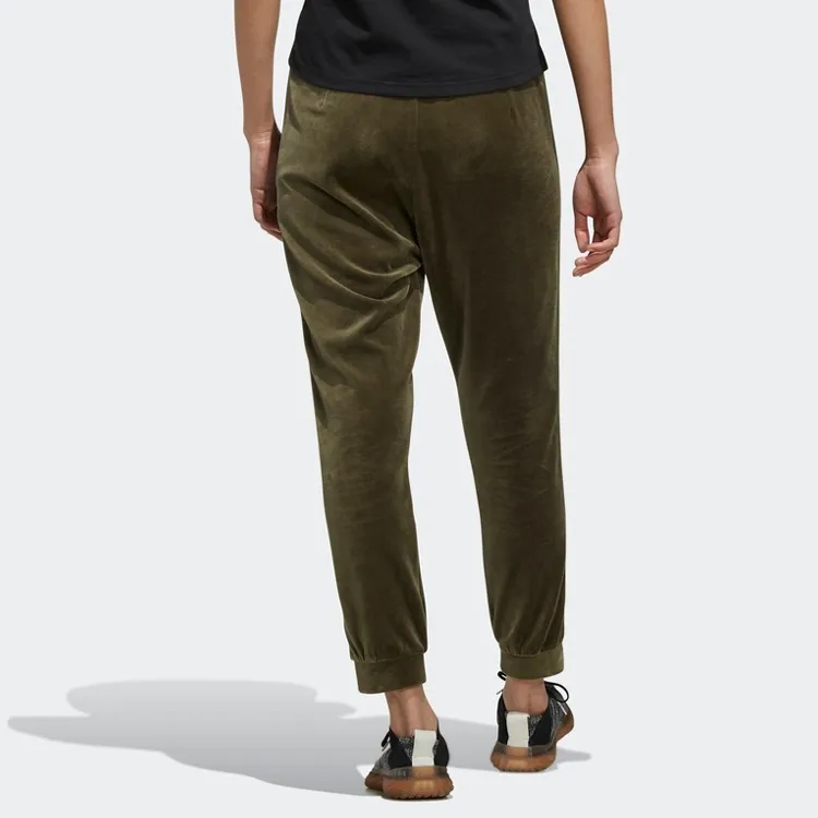 Adidas Knitted Sports Pants Women's Khaki Brown-2