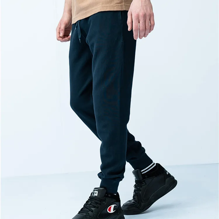 Champion Reverse Weave Knitted Sweatpants Men Navy Blue-3