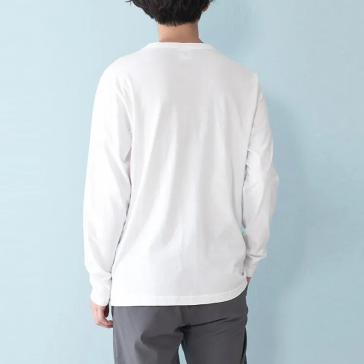 Champion Straight Long Sleeved T Shirt Japan Version Unisex White-7