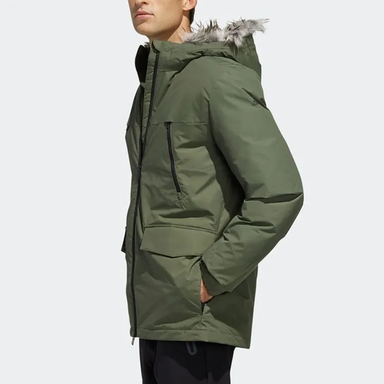 Adidas Parka Coats Men Basic Green-4