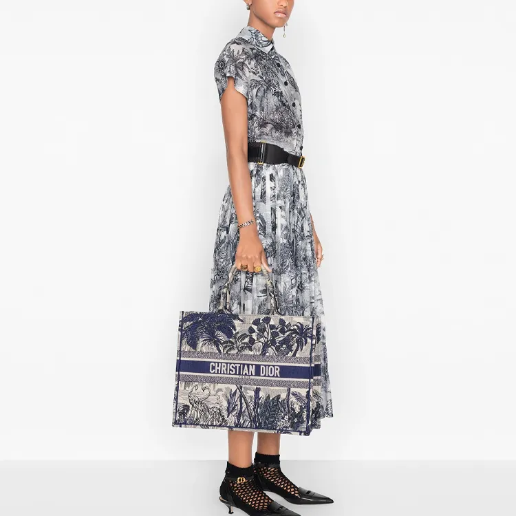 DIOR Quarterly New Products Short-Sleeved Dresses Women's White-4