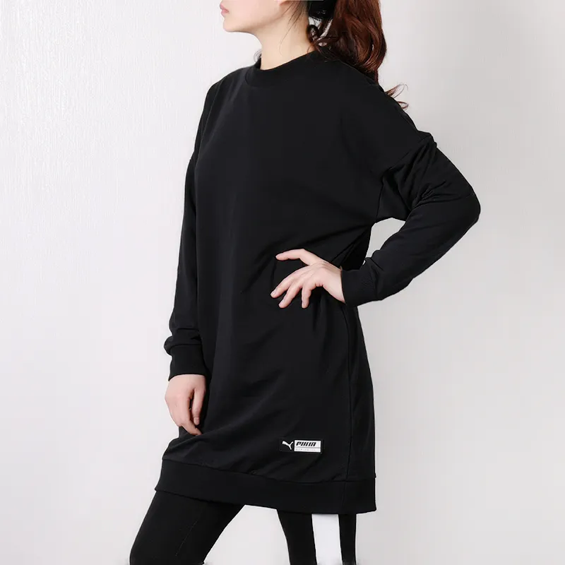 PUMA Long Sleeved Dresses Women's Black-4