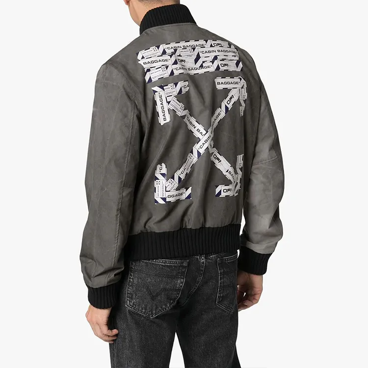 OFF WHITE Airport Tape Varsity Jacket-2