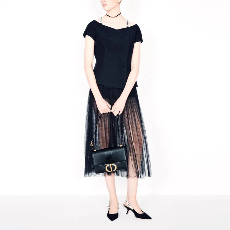 DIOR 30 Montaigne Casual Long Skirt Women's Black-3