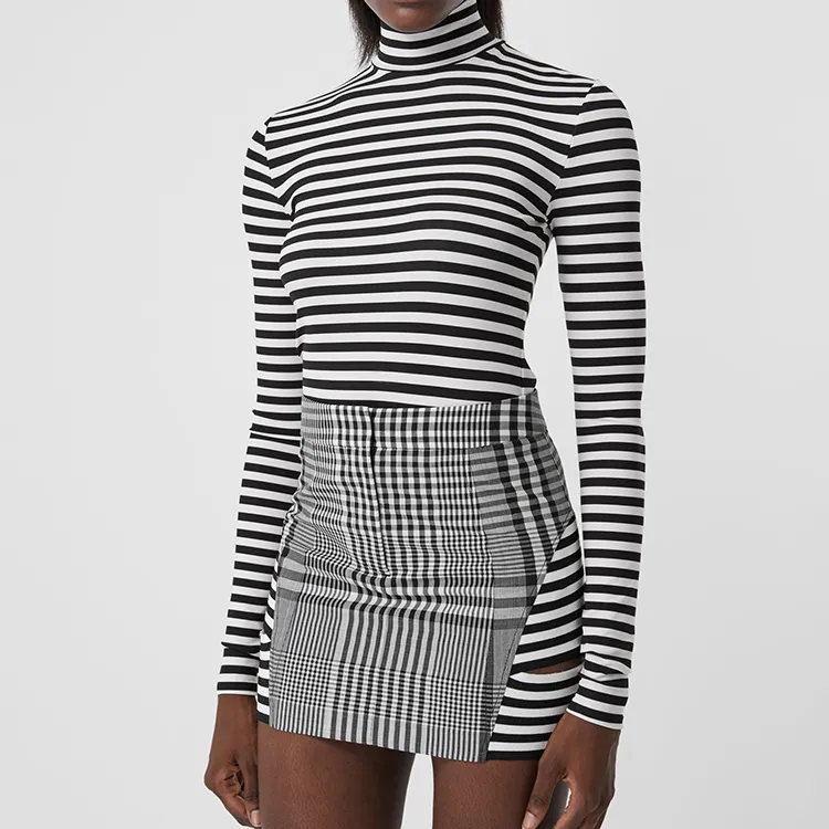 Burberry Leather Short Skirts Women's Black-1