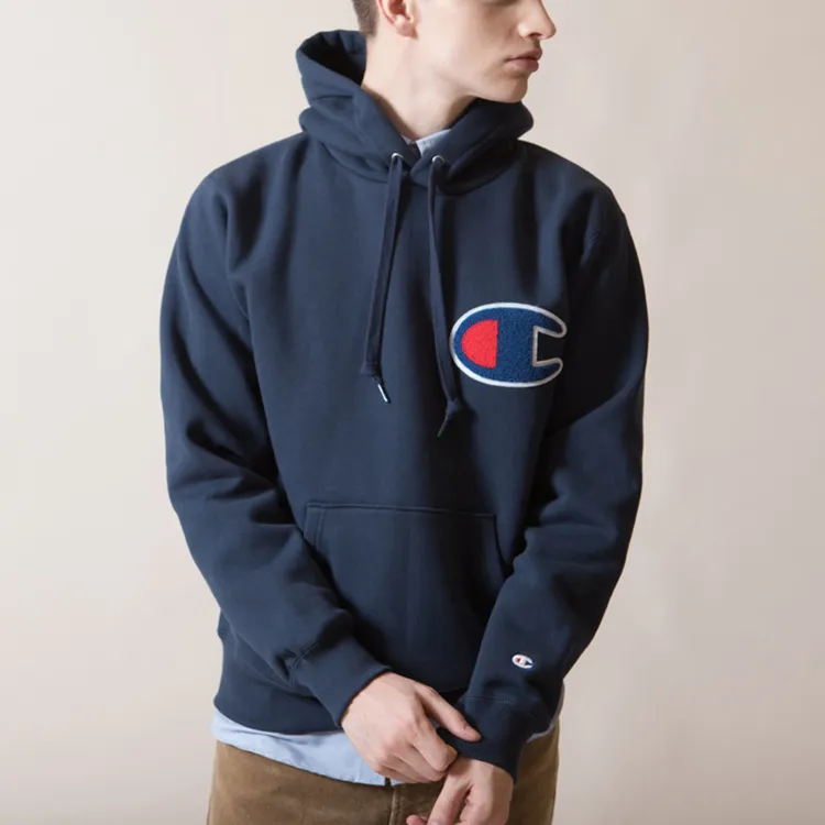 Champion Hooded Regular Sweatshirt Japan Version Men's Dark Blue-2
