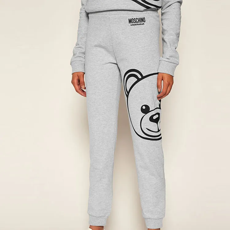 MOSCHINO Knitted Sweatpants Women's Light Gray-1