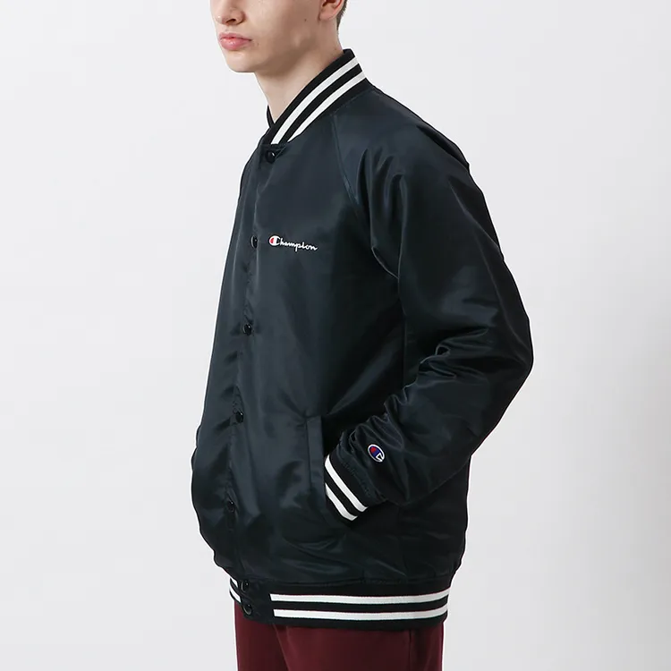 Champion Baseball Jacket Men's Black-5