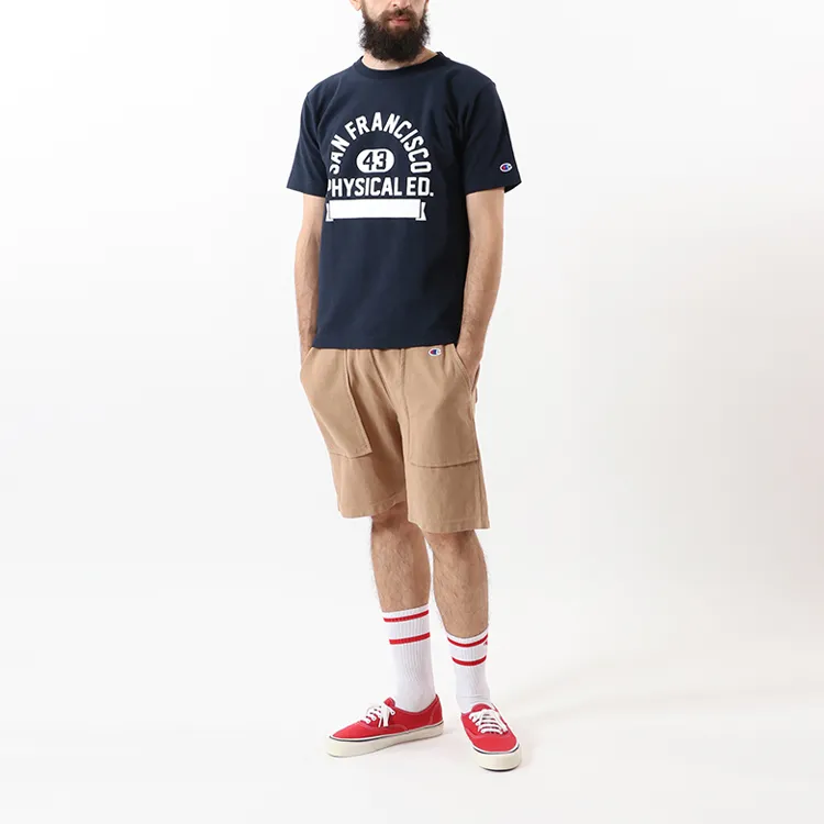 Champion Fitted Shorts Japan Version Men's Beige-3