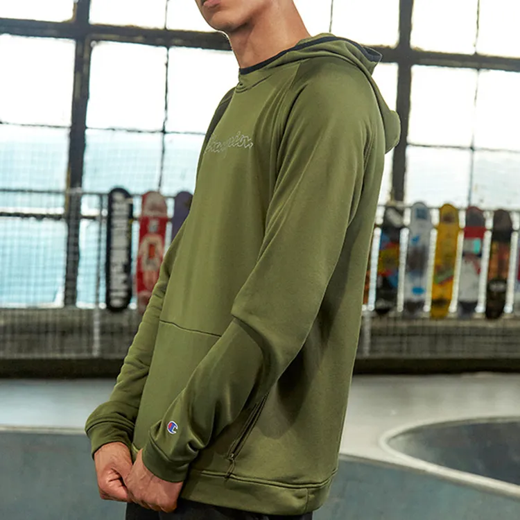 Champion Sweatshirt Japan Version Unisex Olive Green-5
