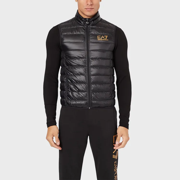 EMPORIO ARMANI Men Padded Sleeveless Gilet Black-5