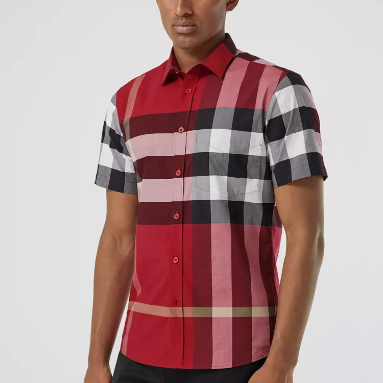 Burberry Shirt Men's Reviewing Red-2